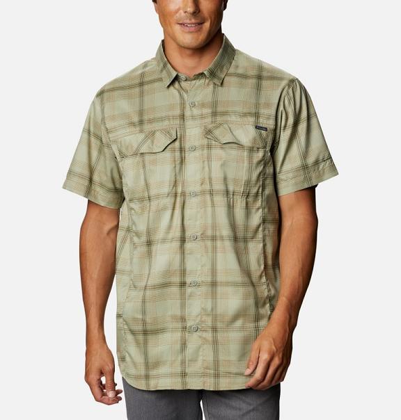 Columbia Silver Ridge Lite Plaid Shirts Men Green USA (US2075808)